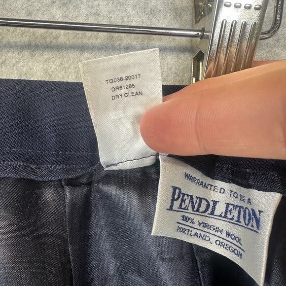 Vintage Pendleton Skirt Womens Size 10 Blue 100% Virgin Wool Straight Zipper - Picture 10 of 13